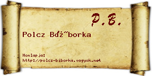 Polcz Bíborka névjegykártya