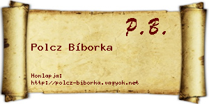 Polcz Bíborka névjegykártya