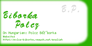biborka polcz business card